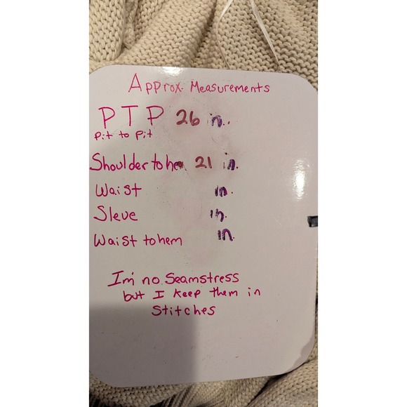 New in Cream Knit Daisy Cardigan Sweater Size S Puffy Daisy Applique Whimsical - Picture 9 of 9